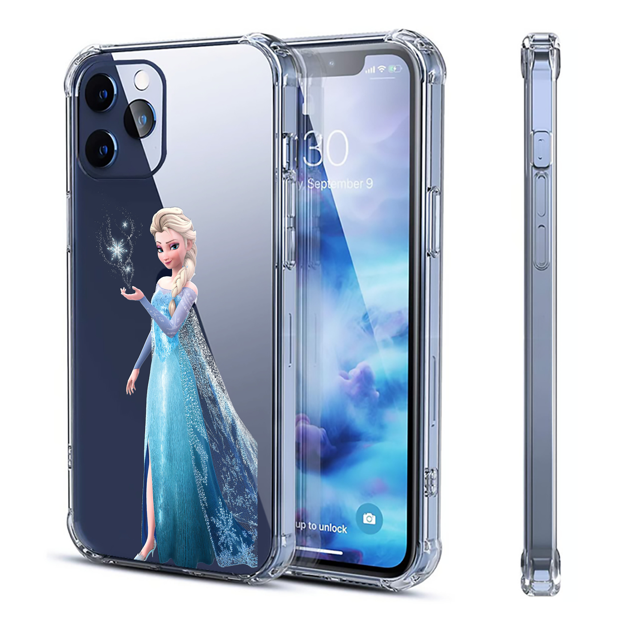 （画像用） アナと雪の女王 アンナ エルサ Frozen Anna Elsa 【iPhone 12シリーズ対応】透明スマホケース（クリアソフトケース）